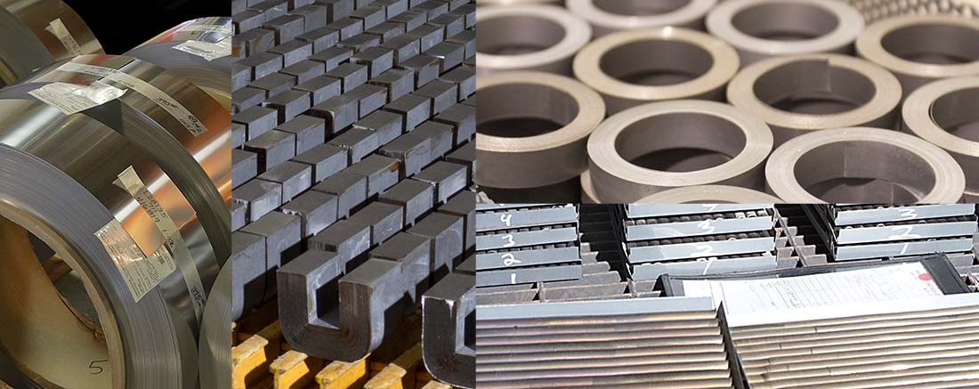 Magnetic Metals offers a wide range of types and thicknesses of materials for magnetic components